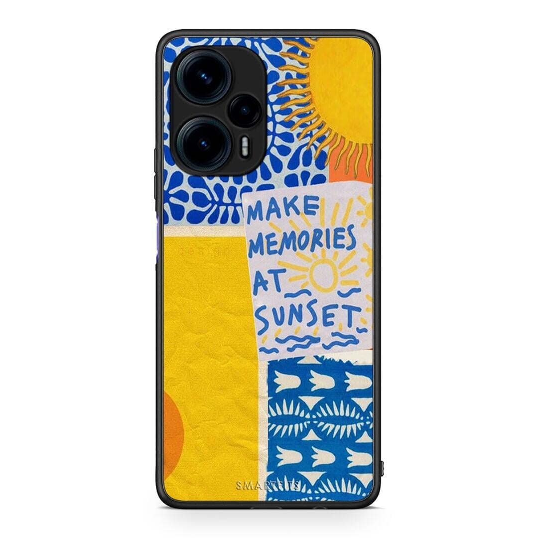 Θήκη Xiaomi Poco F5 5G Sunset Memories από τη Smartfits με σχέδιο στο πίσω μέρος και μαύρο περίβλημα | Xiaomi Poco F5 5G Sunset Memories Case with Colorful Back and Black Bezels