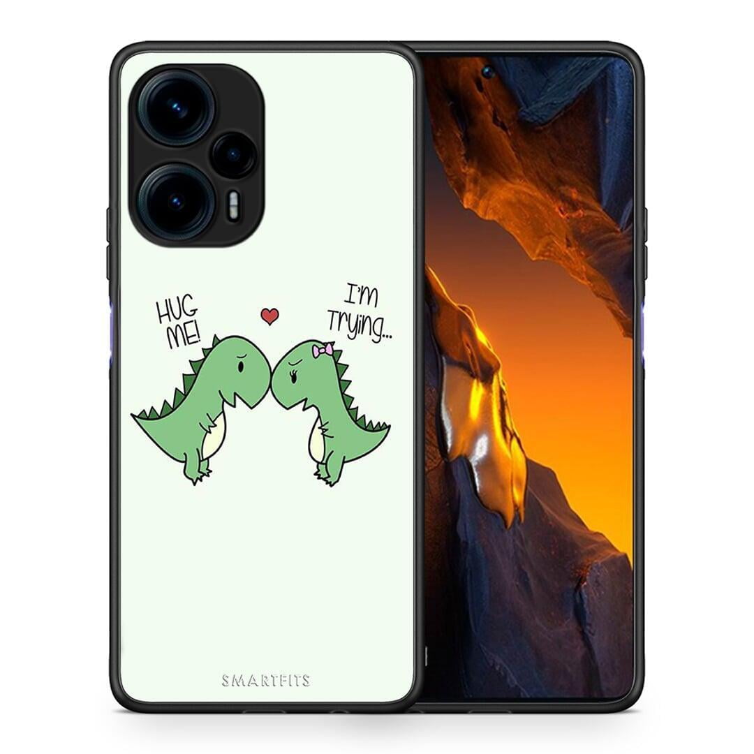 Θήκη Xiaomi Poco F5 5G Valentine Rex από τη Smartfits με σχέδιο στο πίσω μέρος και μαύρο περίβλημα | Xiaomi Poco F5 5G Valentine Rex Case with Colorful Back and Black Bezels