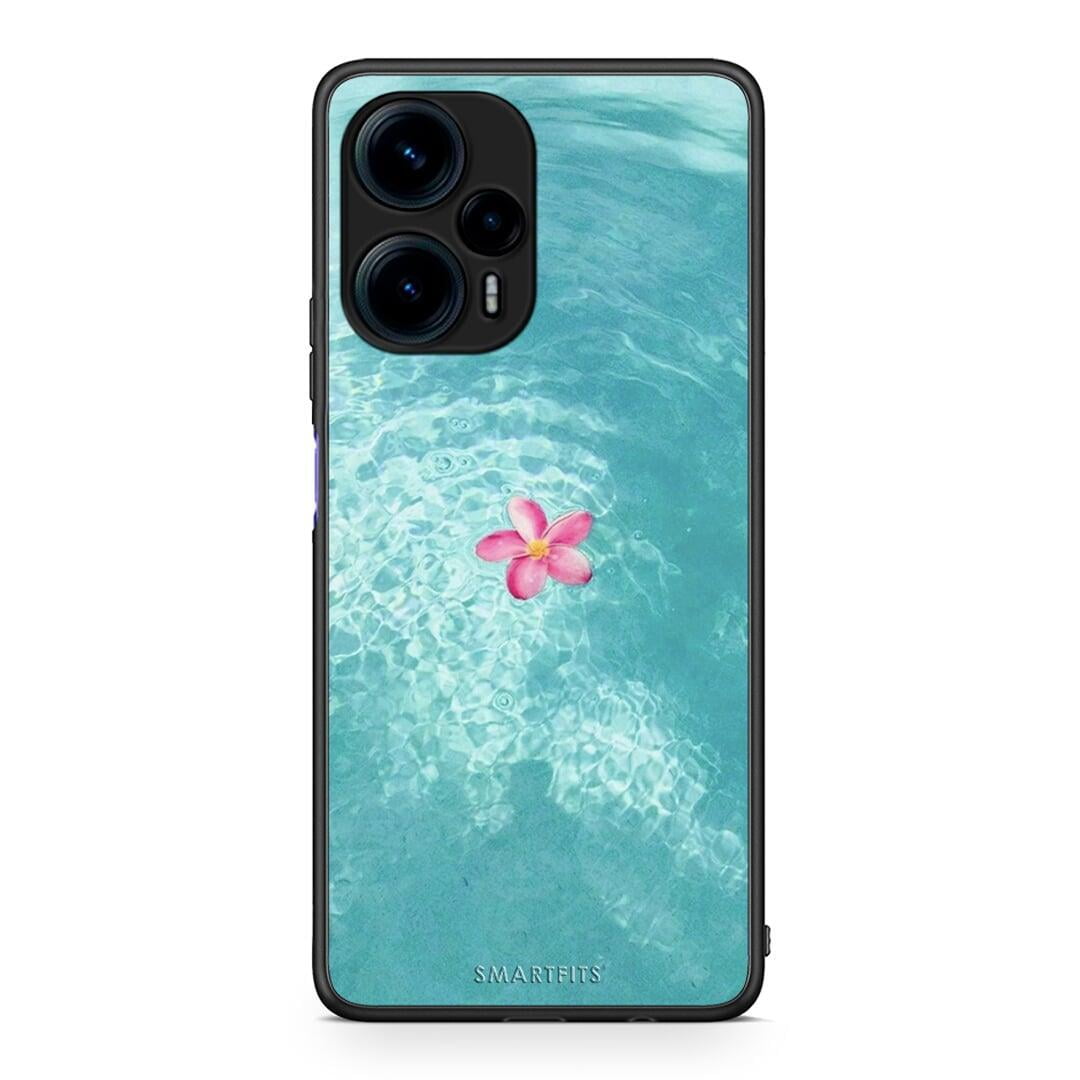 Θήκη Xiaomi Poco F5 5G Water Flower από τη Smartfits με σχέδιο στο πίσω μέρος και μαύρο περίβλημα | Xiaomi Poco F5 5G Water Flower Case with Colorful Back and Black Bezels