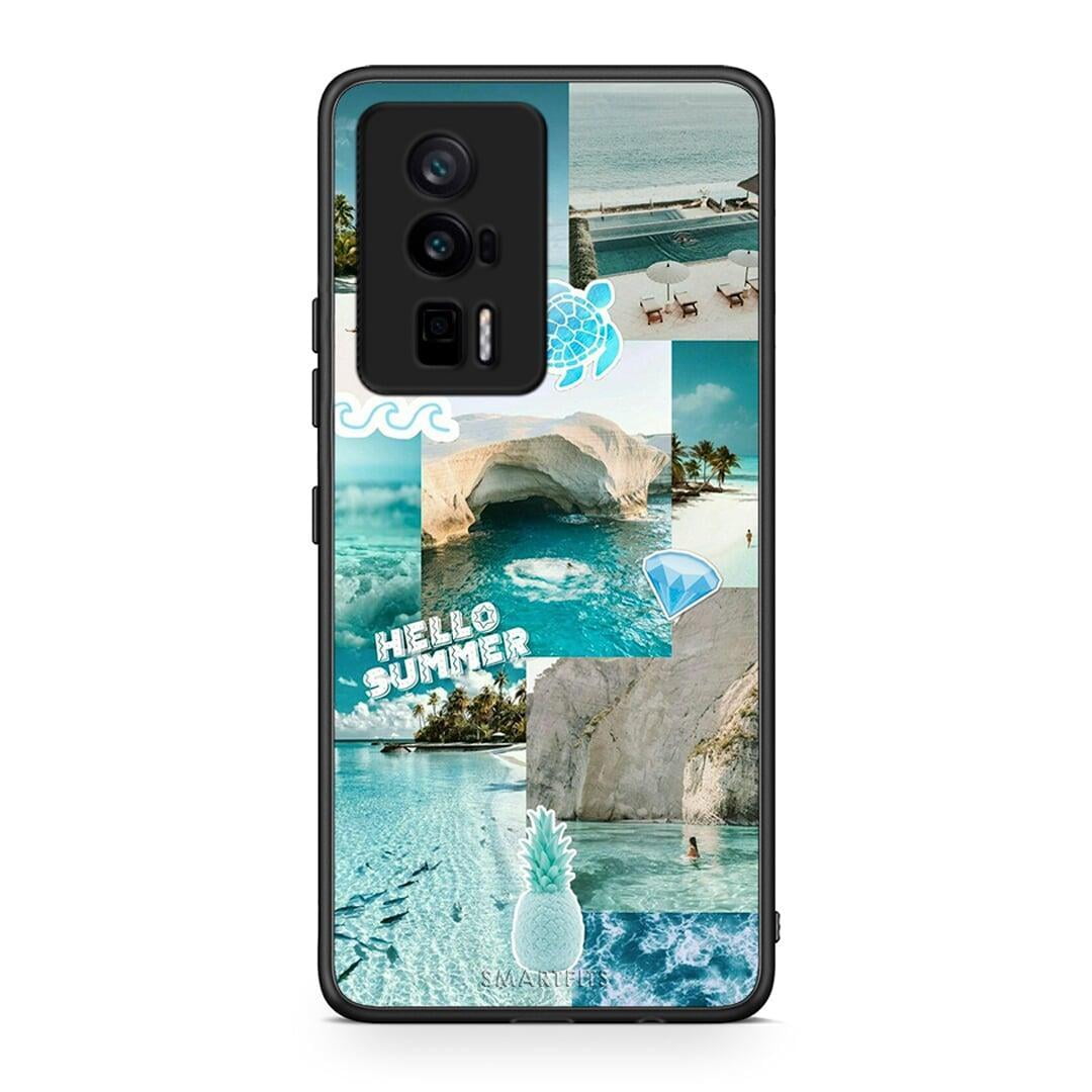 Θήκη Xiaomi Poco F5 Pro / Redmi K60 Pro Aesthetic Summer από τη Smartfits με σχέδιο στο πίσω μέρος και μαύρο περίβλημα | Xiaomi Poco F5 Pro / Redmi K60 Pro Aesthetic Summer Case with Colorful Back and Black Bezels