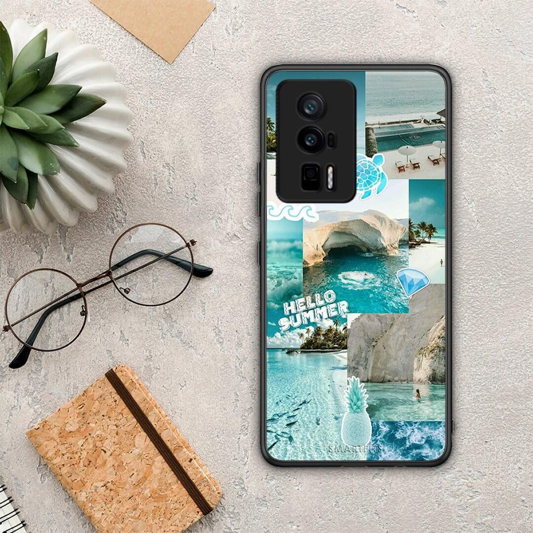 Θήκη Xiaomi Poco F5 Pro / Redmi K60 Pro Aesthetic Summer από τη Smartfits με σχέδιο στο πίσω μέρος και μαύρο περίβλημα | Xiaomi Poco F5 Pro / Redmi K60 Pro Aesthetic Summer Case with Colorful Back and Black Bezels