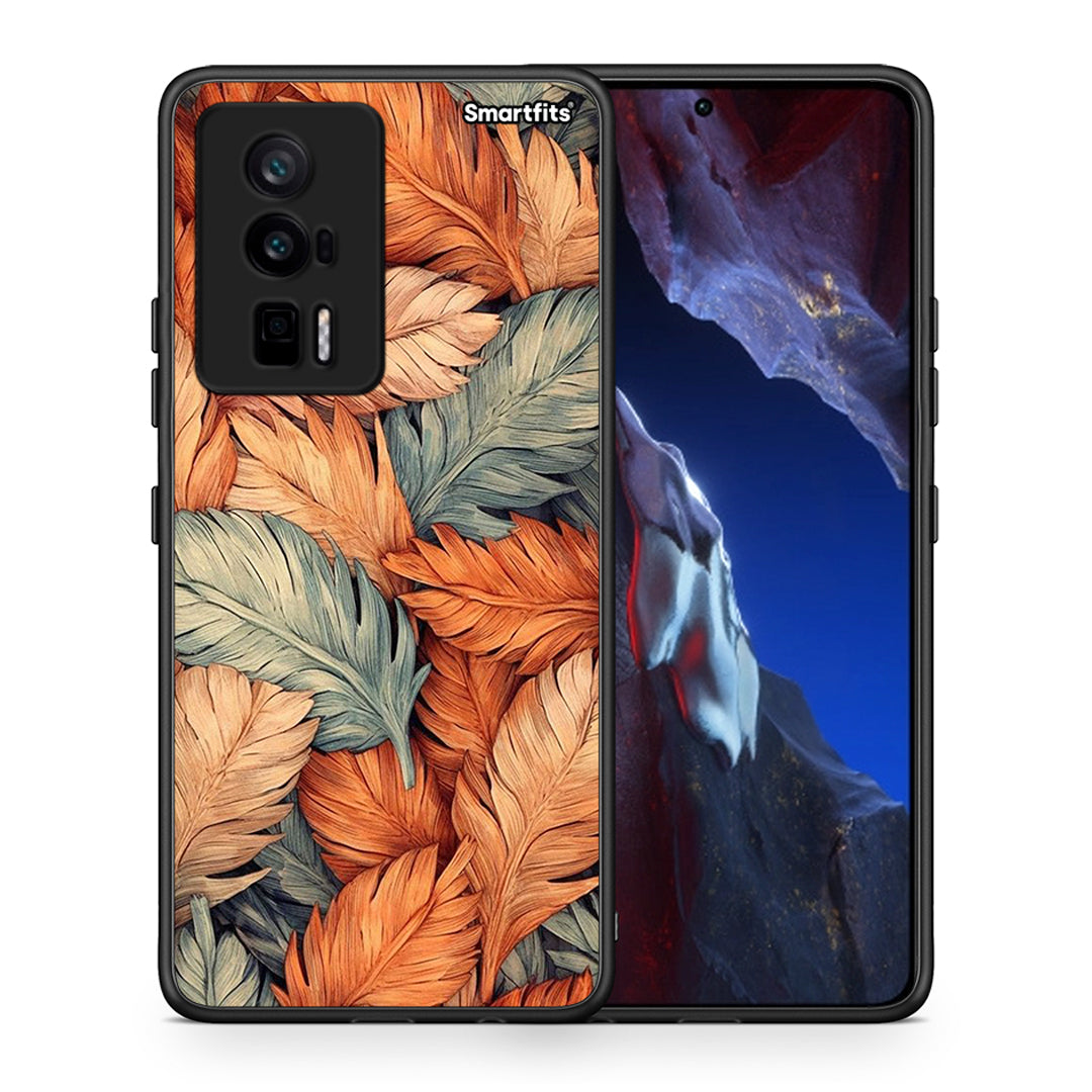 Θήκη Xiaomi Poco F5 Pro / Redmi K60 Pro Autumn Leaves από τη Smartfits με σχέδιο στο πίσω μέρος και μαύρο περίβλημα | Xiaomi Poco F5 Pro / Redmi K60 Pro Autumn Leaves Case with Colorful Back and Black Bezels