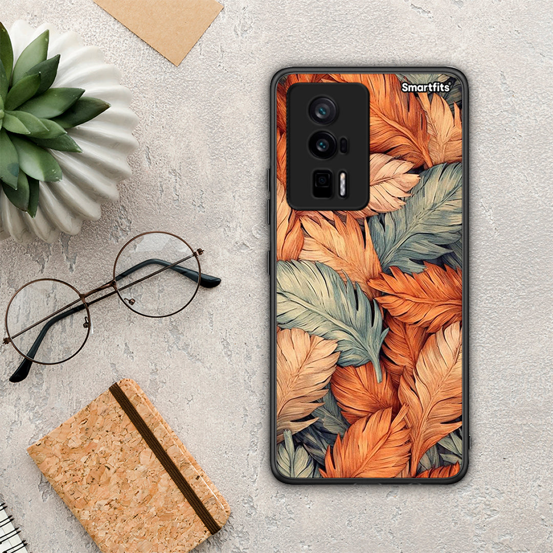 Θήκη Xiaomi Poco F5 Pro / Redmi K60 Pro Autumn Leaves από τη Smartfits με σχέδιο στο πίσω μέρος και μαύρο περίβλημα | Xiaomi Poco F5 Pro / Redmi K60 Pro Autumn Leaves Case with Colorful Back and Black Bezels