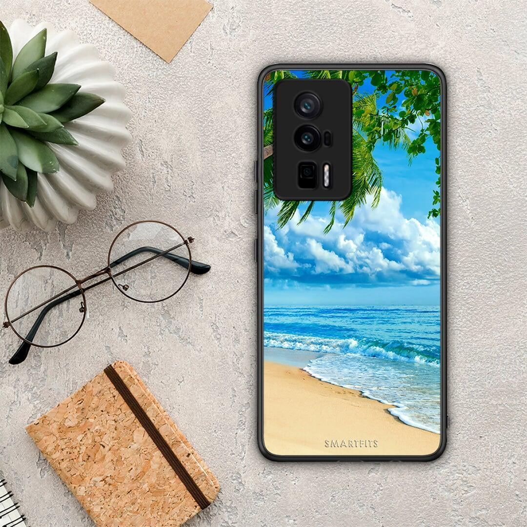 Θήκη Xiaomi Poco F5 Pro / Redmi K60 Pro Beautiful Beach από τη Smartfits με σχέδιο στο πίσω μέρος και μαύρο περίβλημα | Xiaomi Poco F5 Pro / Redmi K60 Pro Beautiful Beach Case with Colorful Back and Black Bezels