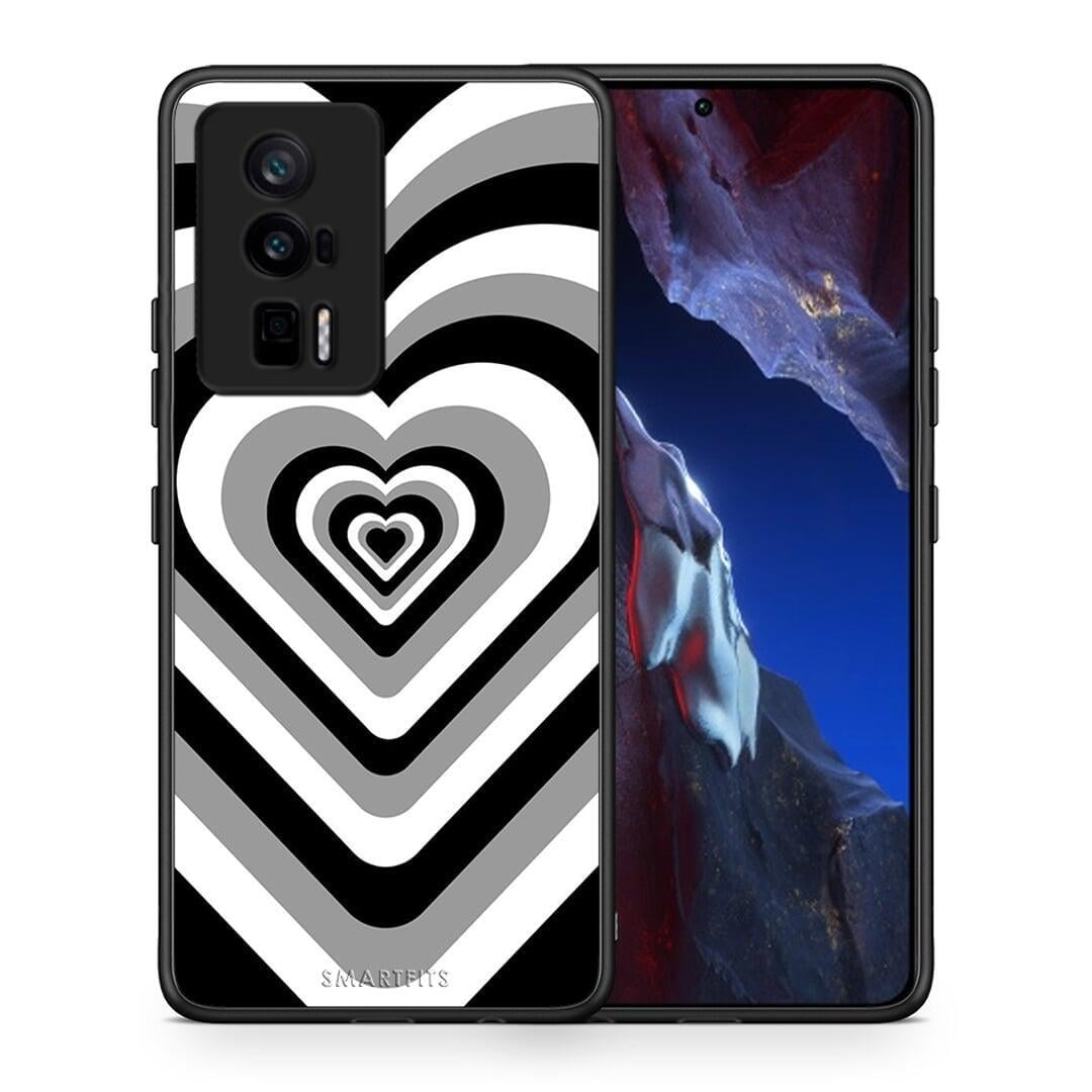 Θήκη Xiaomi Poco F5 Pro / Redmi K60 Pro Black Hearts από τη Smartfits με σχέδιο στο πίσω μέρος και μαύρο περίβλημα | Xiaomi Poco F5 Pro / Redmi K60 Pro Black Hearts Case with Colorful Back and Black Bezels