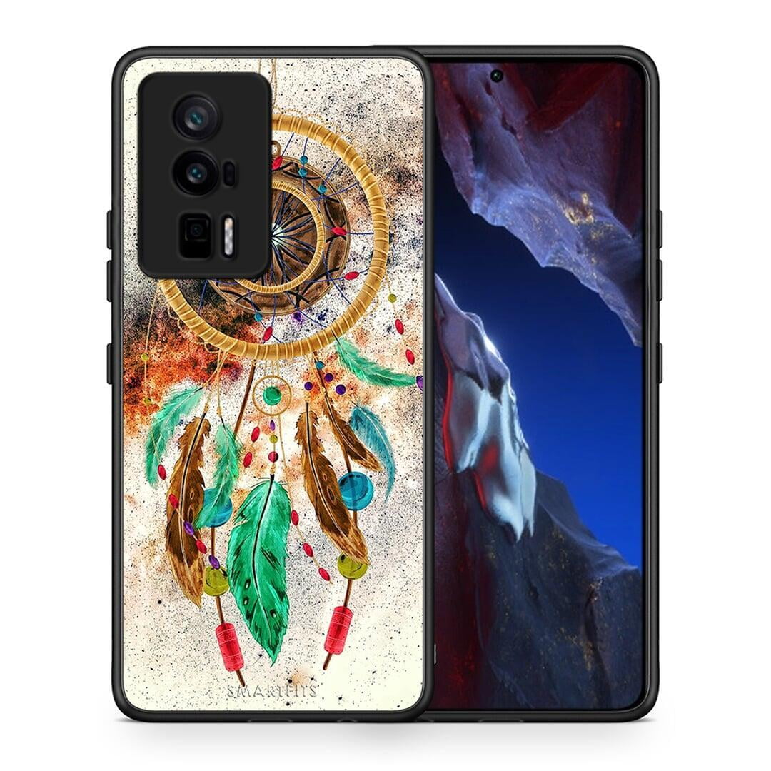 Θήκη Xiaomi Poco F5 Pro / Redmi K60 Pro Boho DreamCatcher από τη Smartfits με σχέδιο στο πίσω μέρος και μαύρο περίβλημα | Xiaomi Poco F5 Pro / Redmi K60 Pro Boho DreamCatcher Case with Colorful Back and Black Bezels