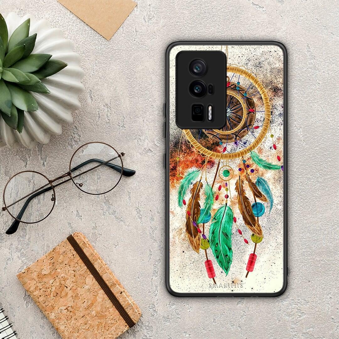 Θήκη Xiaomi Poco F5 Pro / Redmi K60 Pro Boho DreamCatcher από τη Smartfits με σχέδιο στο πίσω μέρος και μαύρο περίβλημα | Xiaomi Poco F5 Pro / Redmi K60 Pro Boho DreamCatcher Case with Colorful Back and Black Bezels