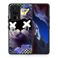 Thumbnail for Θήκη Xiaomi Poco F5 Pro / Redmi K60 Pro Cat Collage από τη Smartfits με σχέδιο στο πίσω μέρος και μαύρο περίβλημα | Xiaomi Poco F5 Pro / Redmi K60 Pro Cat Collage Case with Colorful Back and Black Bezels