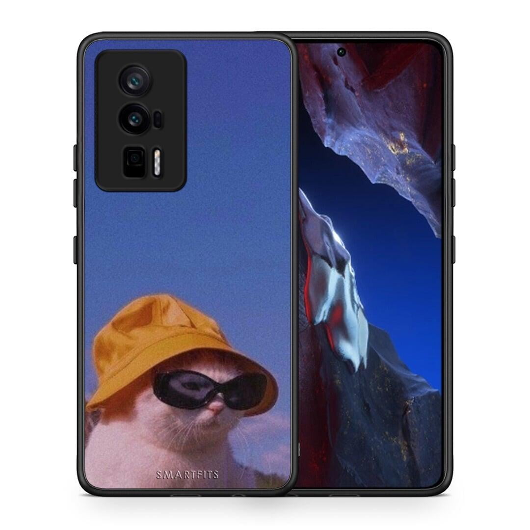 Θήκη Xiaomi Poco F5 Pro / Redmi K60 Pro Cat Diva από τη Smartfits με σχέδιο στο πίσω μέρος και μαύρο περίβλημα | Xiaomi Poco F5 Pro / Redmi K60 Pro Cat Diva Case with Colorful Back and Black Bezels