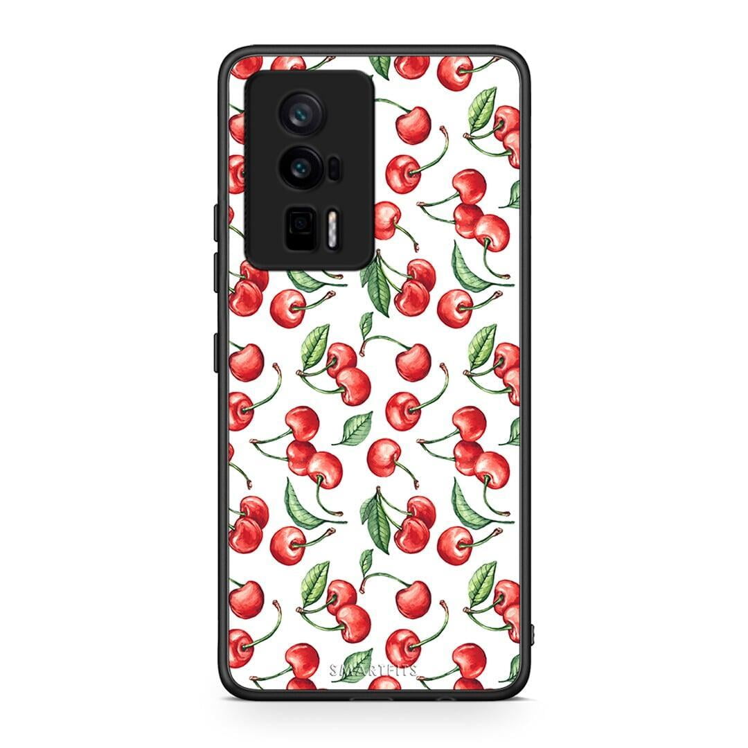 Θήκη Xiaomi Poco F5 Pro / Redmi K60 Pro Cherry Summer από τη Smartfits με σχέδιο στο πίσω μέρος και μαύρο περίβλημα | Xiaomi Poco F5 Pro / Redmi K60 Pro Cherry Summer Case with Colorful Back and Black Bezels