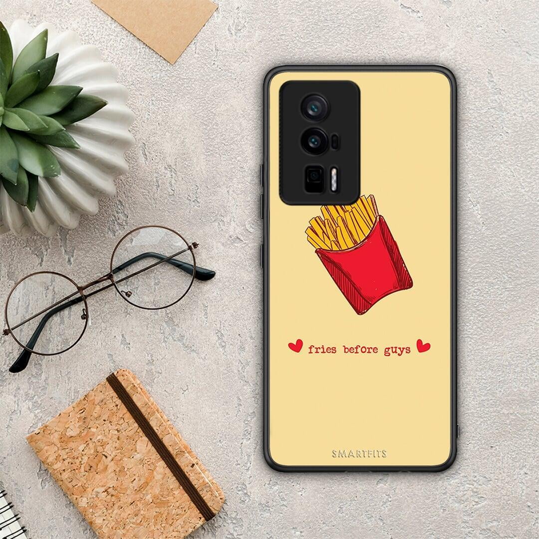 Θήκη Xiaomi Poco F5 Pro / Redmi K60 Pro Fries Before Guys από τη Smartfits με σχέδιο στο πίσω μέρος και μαύρο περίβλημα | Xiaomi Poco F5 Pro / Redmi K60 Pro Fries Before Guys Case with Colorful Back and Black Bezels