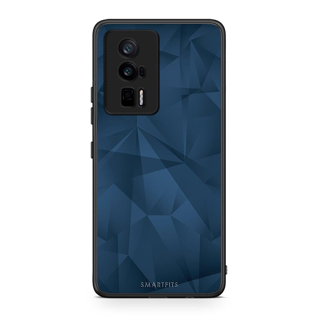 Θήκη Xiaomi Poco F5 Pro / Redmi K60 Pro Geometric Blue Abstract από τη Smartfits με σχέδιο στο πίσω μέρος και μαύρο περίβλημα | Xiaomi Poco F5 Pro / Redmi K60 Pro Geometric Blue Abstract Case with Colorful Back and Black Bezels