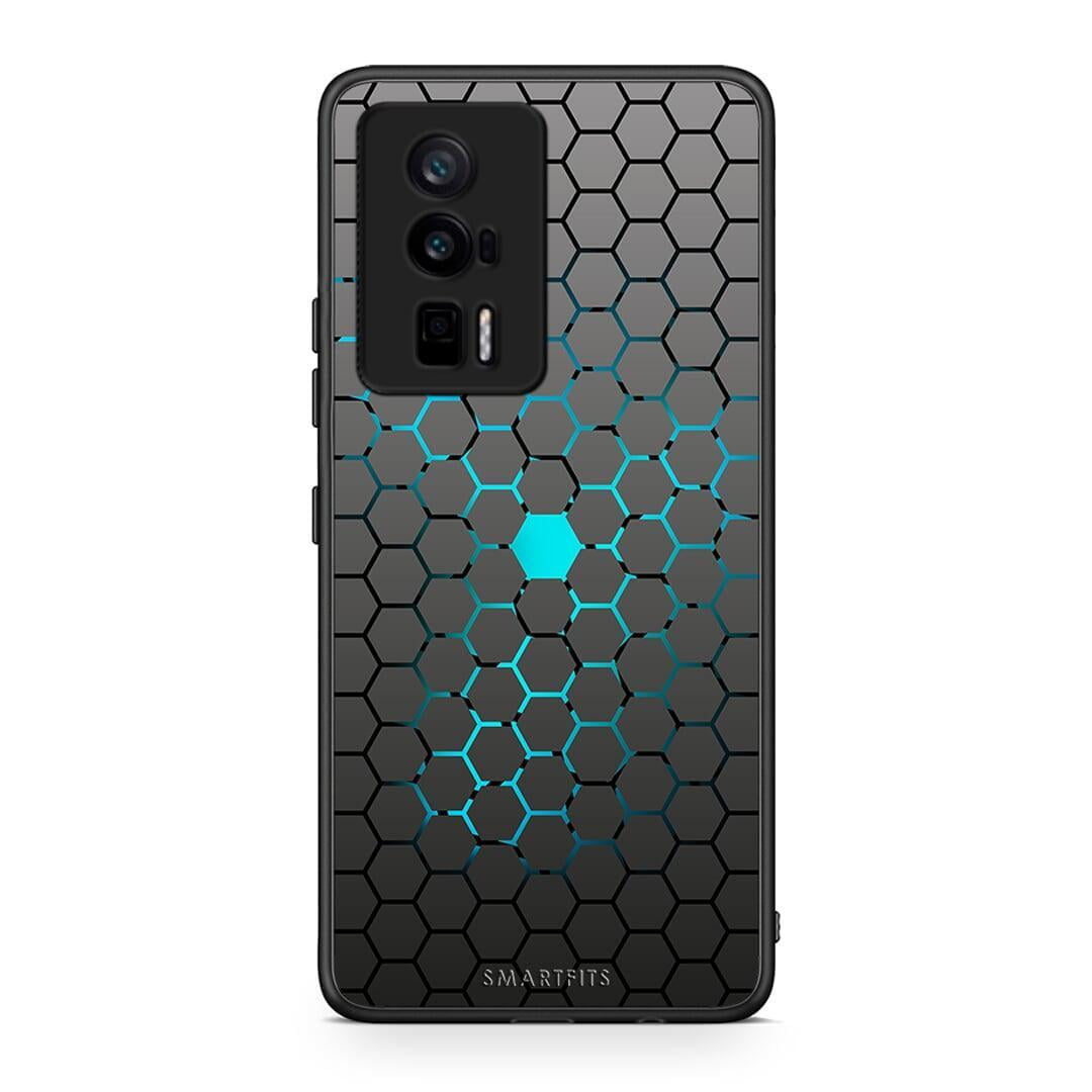 Θήκη Xiaomi Poco F5 Pro / Redmi K60 Pro Geometric Hexagonal από τη Smartfits με σχέδιο στο πίσω μέρος και μαύρο περίβλημα | Xiaomi Poco F5 Pro / Redmi K60 Pro Geometric Hexagonal Case with Colorful Back and Black Bezels