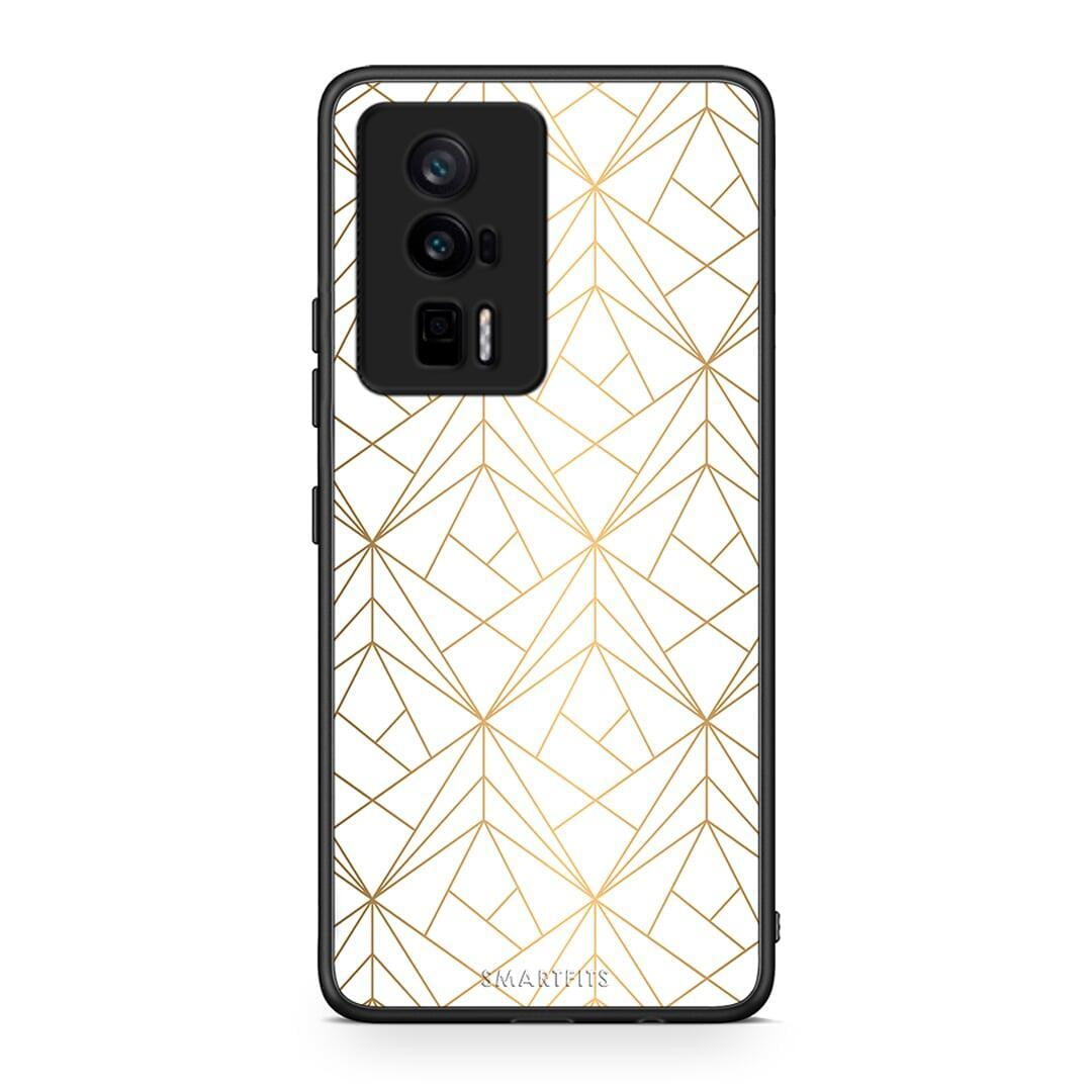 Θήκη Xiaomi Poco F5 Pro / Redmi K60 Pro Geometric Luxury White από τη Smartfits με σχέδιο στο πίσω μέρος και μαύρο περίβλημα | Xiaomi Poco F5 Pro / Redmi K60 Pro Geometric Luxury White Case with Colorful Back and Black Bezels