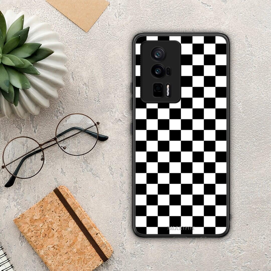 Θήκη Xiaomi Poco F5 Pro / Redmi K60 Pro Geometric Squares από τη Smartfits με σχέδιο στο πίσω μέρος και μαύρο περίβλημα | Xiaomi Poco F5 Pro / Redmi K60 Pro Geometric Squares Case with Colorful Back and Black Bezels