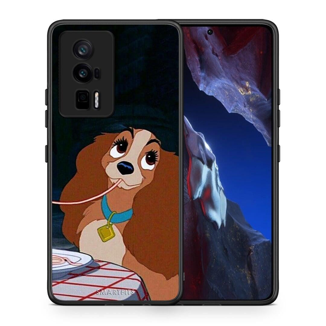 Θήκη Xiaomi Poco F5 Pro / Redmi K60 Pro Lady And Tramp 2 από τη Smartfits με σχέδιο στο πίσω μέρος και μαύρο περίβλημα | Xiaomi Poco F5 Pro / Redmi K60 Pro Lady And Tramp 2 Case with Colorful Back and Black Bezels