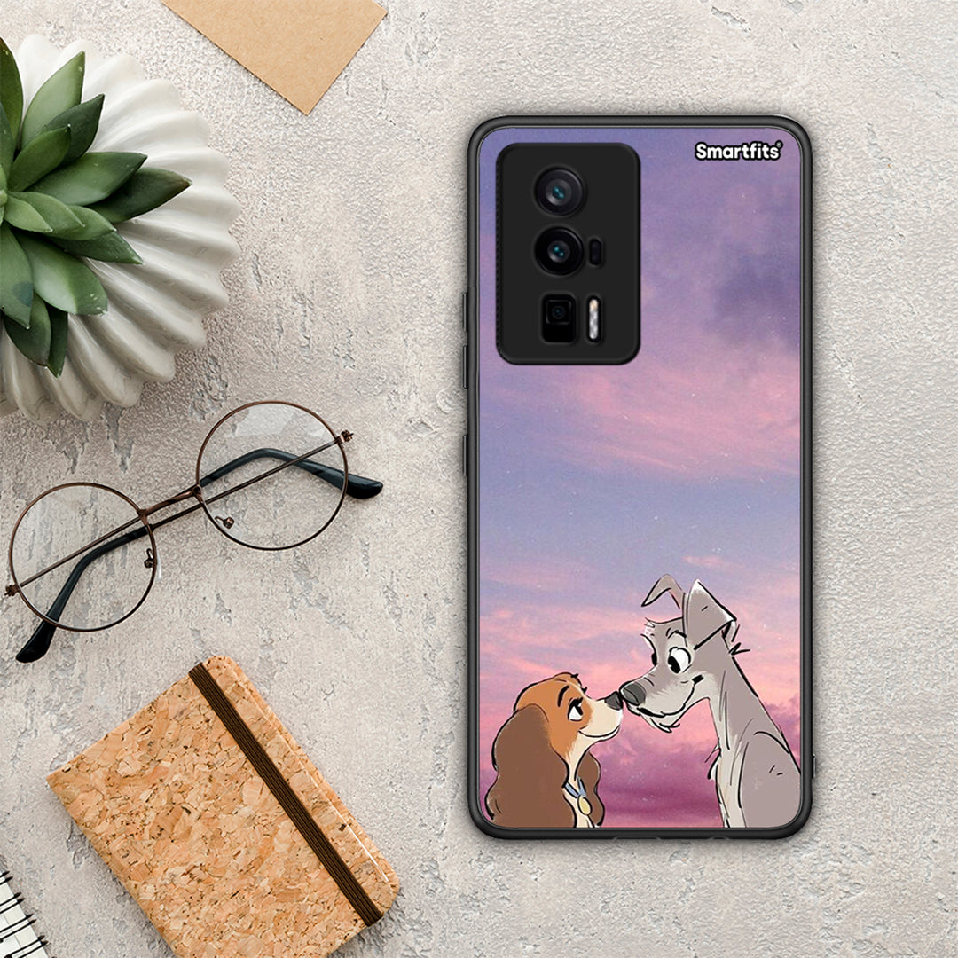 Θήκη Xiaomi Poco F5 Pro / Redmi K60 Pro Lady And Tramp από τη Smartfits με σχέδιο στο πίσω μέρος και μαύρο περίβλημα | Xiaomi Poco F5 Pro / Redmi K60 Pro Lady And Tramp Case with Colorful Back and Black Bezels