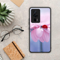 Thumbnail for Θήκη Xiaomi Poco F5 Pro / Redmi K60 Pro Ladybug Flower από τη Smartfits με σχέδιο στο πίσω μέρος και μαύρο περίβλημα | Xiaomi Poco F5 Pro / Redmi K60 Pro Ladybug Flower Case with Colorful Back and Black Bezels