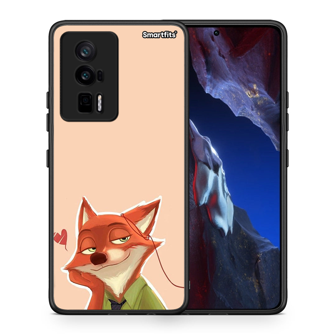 Θήκη Xiaomi Poco F5 Pro / Redmi K60 Pro Nick Wilde And Judy Hopps Love 1 από τη Smartfits με σχέδιο στο πίσω μέρος και μαύρο περίβλημα | Xiaomi Poco F5 Pro / Redmi K60 Pro Nick Wilde And Judy Hopps Love 1 Case with Colorful Back and Black Bezels