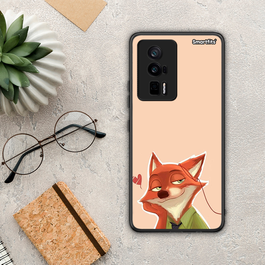 Θήκη Xiaomi Poco F5 Pro / Redmi K60 Pro Nick Wilde And Judy Hopps Love 1 από τη Smartfits με σχέδιο στο πίσω μέρος και μαύρο περίβλημα | Xiaomi Poco F5 Pro / Redmi K60 Pro Nick Wilde And Judy Hopps Love 1 Case with Colorful Back and Black Bezels