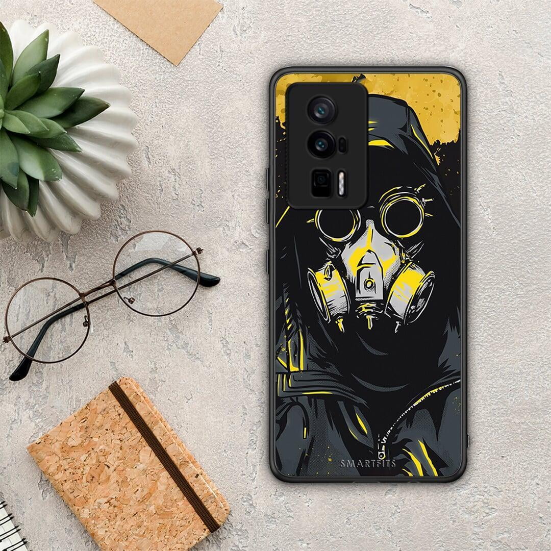 Θήκη Xiaomi Poco F5 Pro / Redmi K60 Pro PopArt Mask από τη Smartfits με σχέδιο στο πίσω μέρος και μαύρο περίβλημα | Xiaomi Poco F5 Pro / Redmi K60 Pro PopArt Mask Case with Colorful Back and Black Bezels