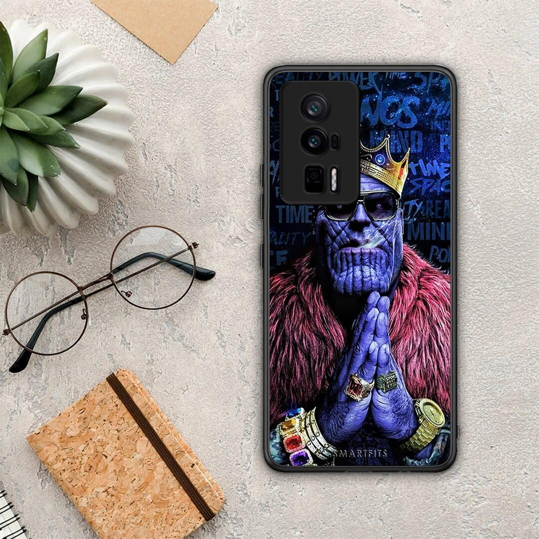 Θήκη Xiaomi Poco F5 Pro / Redmi K60 Pro PopArt Thanos από τη Smartfits με σχέδιο στο πίσω μέρος και μαύρο περίβλημα | Xiaomi Poco F5 Pro / Redmi K60 Pro PopArt Thanos Case with Colorful Back and Black Bezels