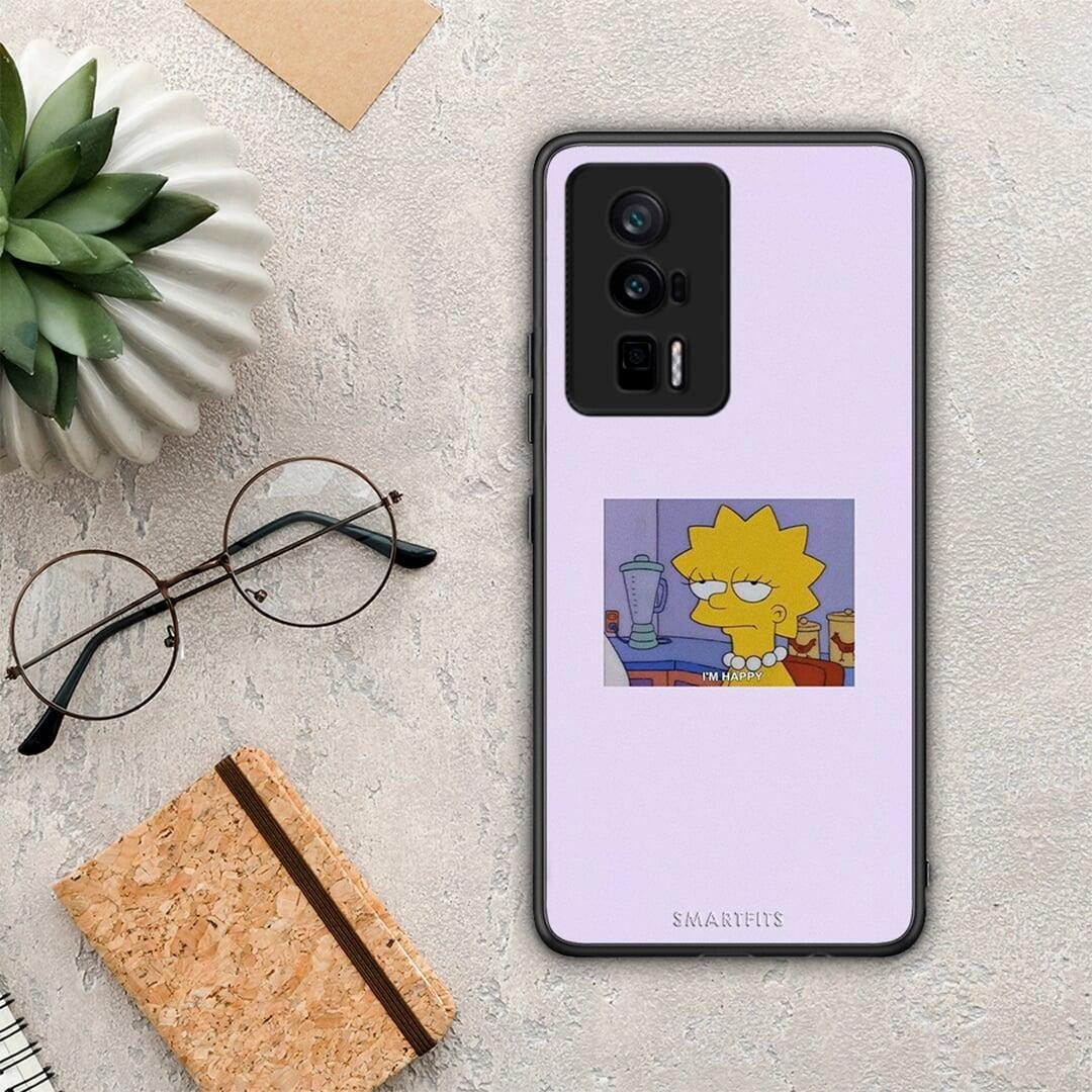 Θήκη Xiaomi Poco F5 Pro / Redmi K60 Pro So Happy από τη Smartfits με σχέδιο στο πίσω μέρος και μαύρο περίβλημα | Xiaomi Poco F5 Pro / Redmi K60 Pro So Happy Case with Colorful Back and Black Bezels