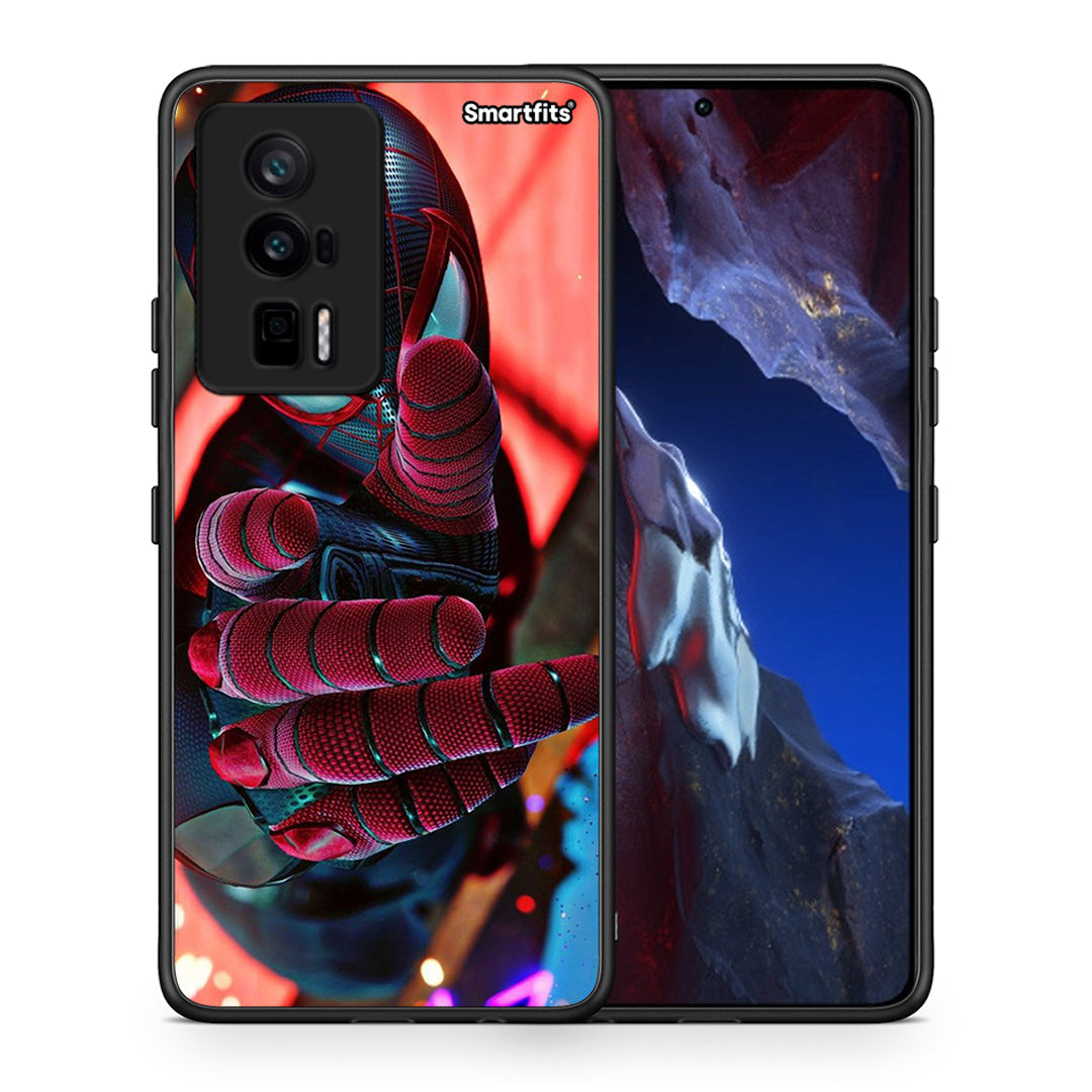 Θήκη Xiaomi Poco F5 Pro / Redmi K60 Pro Spider Hand από τη Smartfits με σχέδιο στο πίσω μέρος και μαύρο περίβλημα | Xiaomi Poco F5 Pro / Redmi K60 Pro Spider Hand Case with Colorful Back and Black Bezels