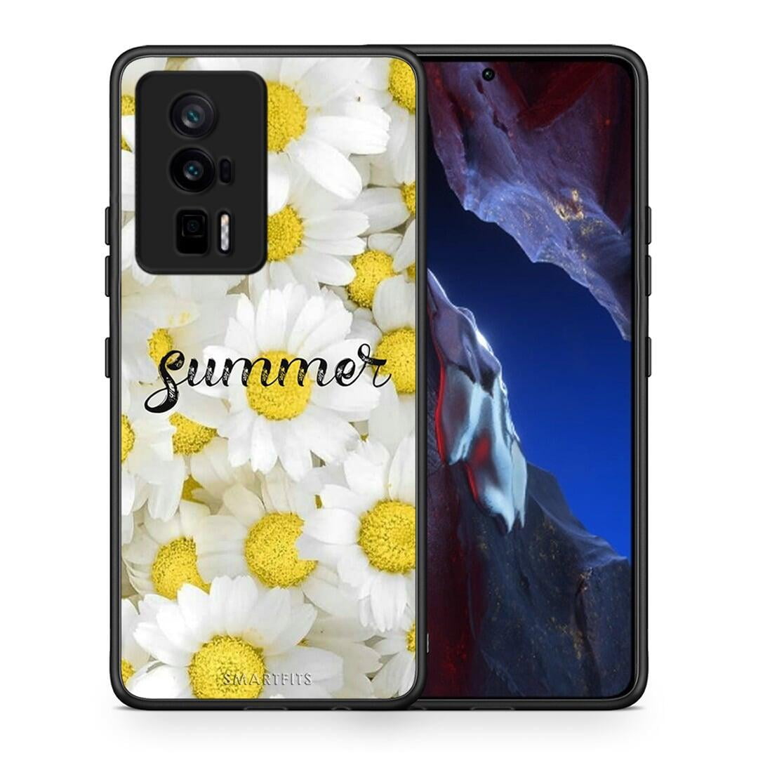 Θήκη Xiaomi Poco F5 Pro / Redmi K60 Pro Summer Daisies από τη Smartfits με σχέδιο στο πίσω μέρος και μαύρο περίβλημα | Xiaomi Poco F5 Pro / Redmi K60 Pro Summer Daisies Case with Colorful Back and Black Bezels