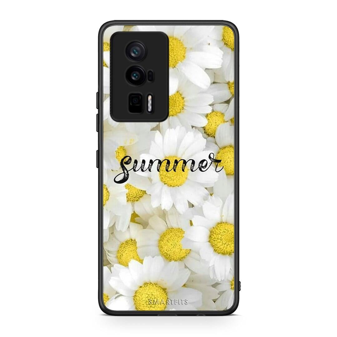 Θήκη Xiaomi Poco F5 Pro / Redmi K60 Pro Summer Daisies από τη Smartfits με σχέδιο στο πίσω μέρος και μαύρο περίβλημα | Xiaomi Poco F5 Pro / Redmi K60 Pro Summer Daisies Case with Colorful Back and Black Bezels