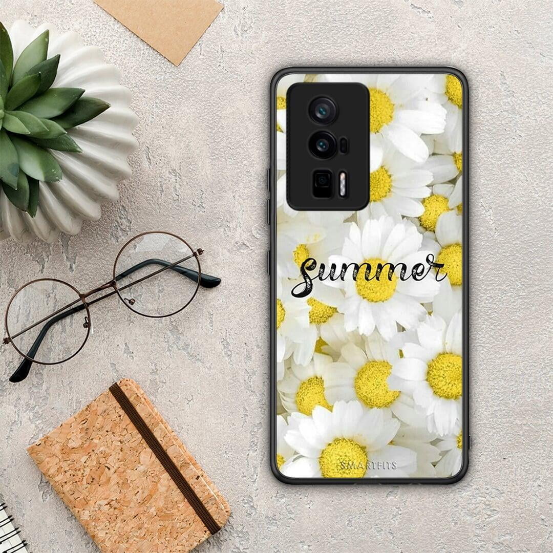 Θήκη Xiaomi Poco F5 Pro / Redmi K60 Pro Summer Daisies από τη Smartfits με σχέδιο στο πίσω μέρος και μαύρο περίβλημα | Xiaomi Poco F5 Pro / Redmi K60 Pro Summer Daisies Case with Colorful Back and Black Bezels