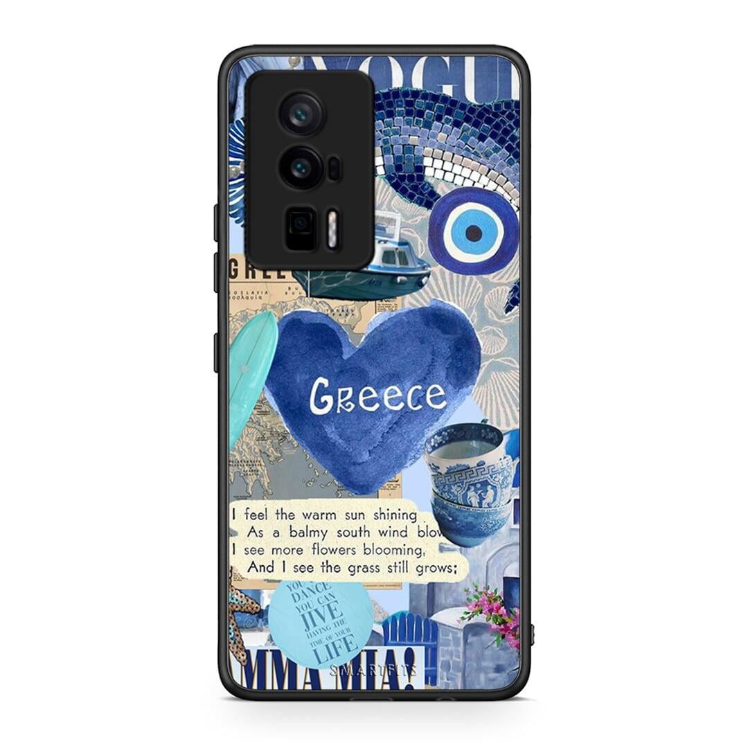 Θήκη Xiaomi Poco F5 Pro / Redmi K60 Pro Summer In Greece από τη Smartfits με σχέδιο στο πίσω μέρος και μαύρο περίβλημα | Xiaomi Poco F5 Pro / Redmi K60 Pro Summer In Greece Case with Colorful Back and Black Bezels