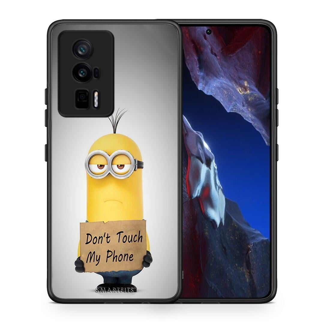 Θήκη Xiaomi Poco F5 Pro / Redmi K60 Pro Text Minion από τη Smartfits με σχέδιο στο πίσω μέρος και μαύρο περίβλημα | Xiaomi Poco F5 Pro / Redmi K60 Pro Text Minion Case with Colorful Back and Black Bezels