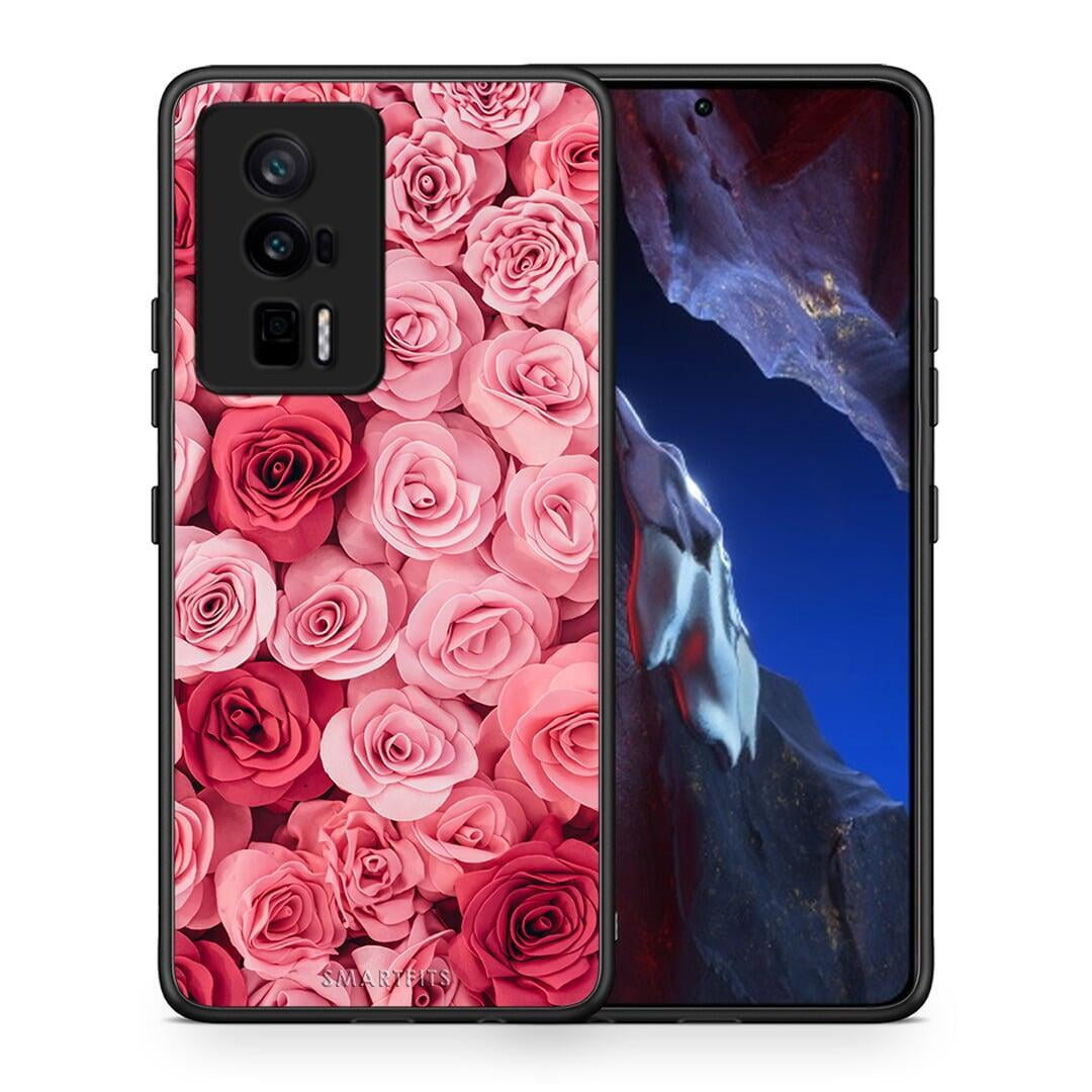 Θήκη Xiaomi Poco F5 Pro / Redmi K60 Pro Valentine RoseGarden από τη Smartfits με σχέδιο στο πίσω μέρος και μαύρο περίβλημα | Xiaomi Poco F5 Pro / Redmi K60 Pro Valentine RoseGarden Case with Colorful Back and Black Bezels