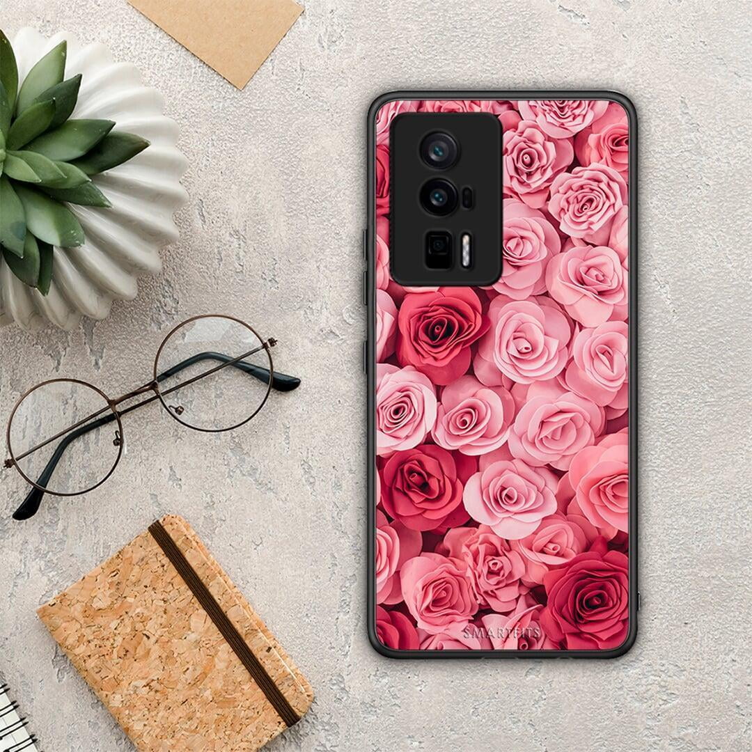 Θήκη Xiaomi Poco F5 Pro / Redmi K60 Pro Valentine RoseGarden από τη Smartfits με σχέδιο στο πίσω μέρος και μαύρο περίβλημα | Xiaomi Poco F5 Pro / Redmi K60 Pro Valentine RoseGarden Case with Colorful Back and Black Bezels