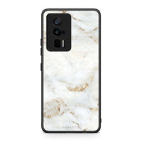 Thumbnail for Θήκη Xiaomi Poco F5 Pro / Redmi K60 Pro White Gold Marble από τη Smartfits με σχέδιο στο πίσω μέρος και μαύρο περίβλημα | Xiaomi Poco F5 Pro / Redmi K60 Pro White Gold Marble Case with Colorful Back and Black Bezels