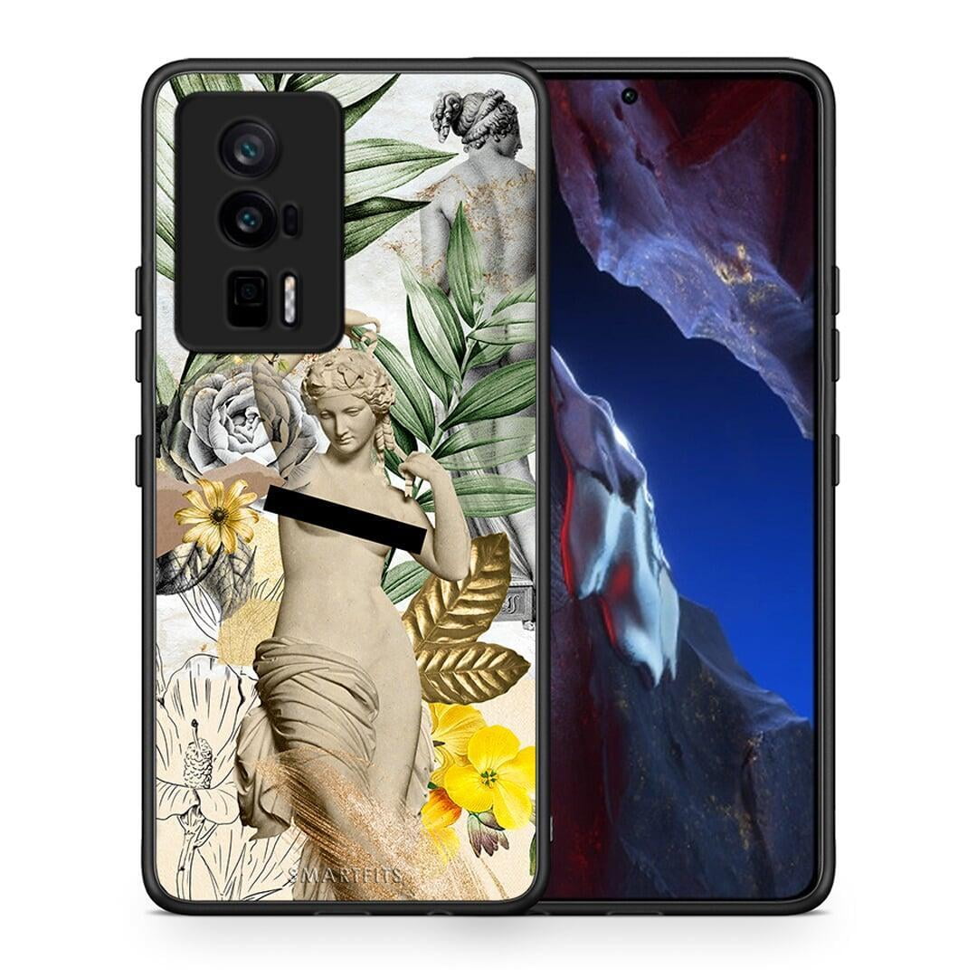 Θήκη Xiaomi Poco F5 Pro / Redmi K60 Pro Woman Statue από τη Smartfits με σχέδιο στο πίσω μέρος και μαύρο περίβλημα | Xiaomi Poco F5 Pro / Redmi K60 Pro Woman Statue Case with Colorful Back and Black Bezels