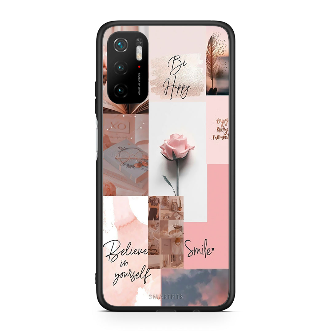 Xiaomi Redmi Note 10 5G/Poco M3 Pro Aesthetic Collage θήκη από τη Smartfits με σχέδιο στο πίσω μέρος και μαύρο περίβλημα | Smartphone case with colorful back and black bezels by Smartfits