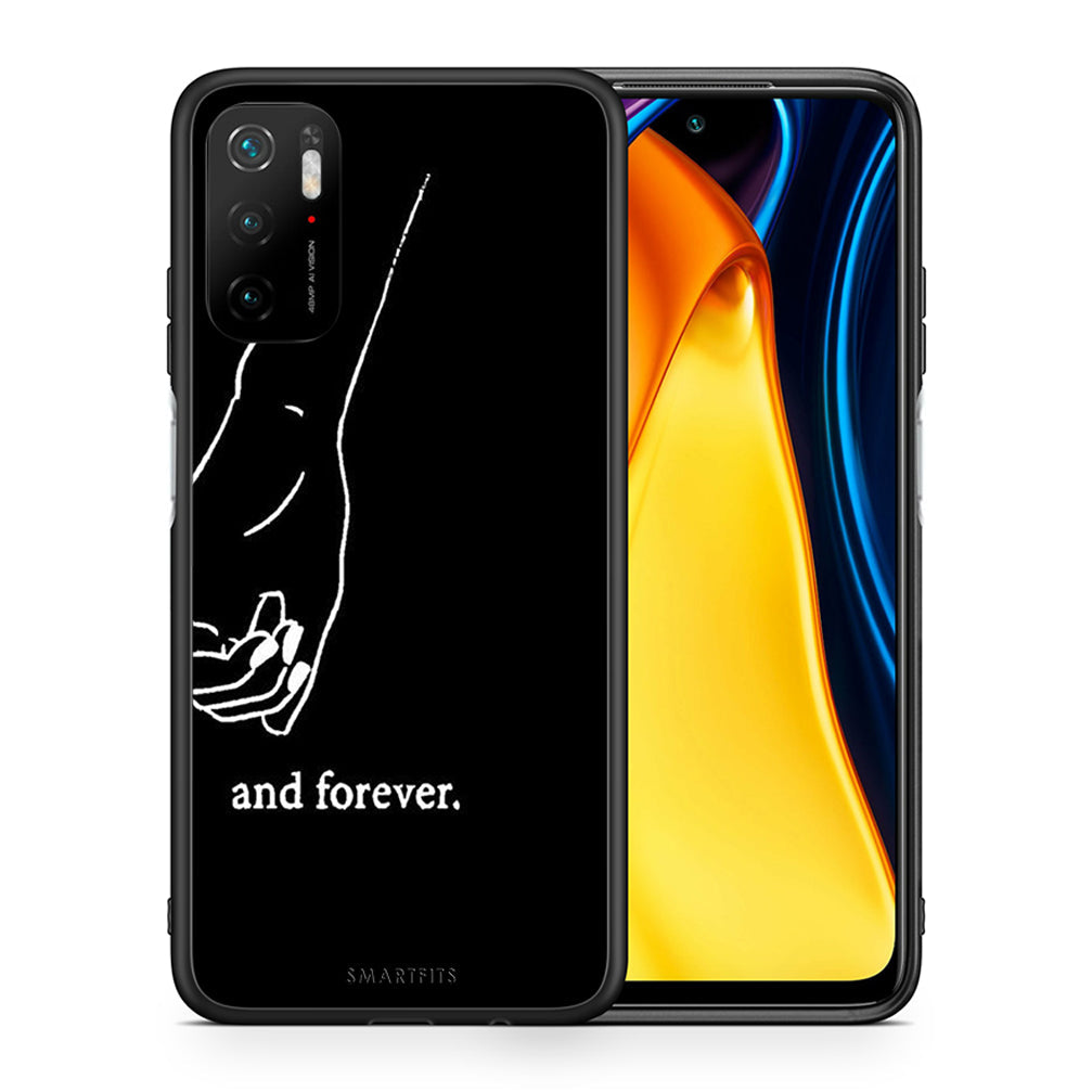 Θήκη Αγίου Βαλεντίνου Xiaomi Redmi Note 10 5G Always & Forever 2 από τη Smartfits με σχέδιο στο πίσω μέρος και μαύρο περίβλημα | Xiaomi Redmi Note 10 5G Always & Forever 2 case with colorful back and black bezels