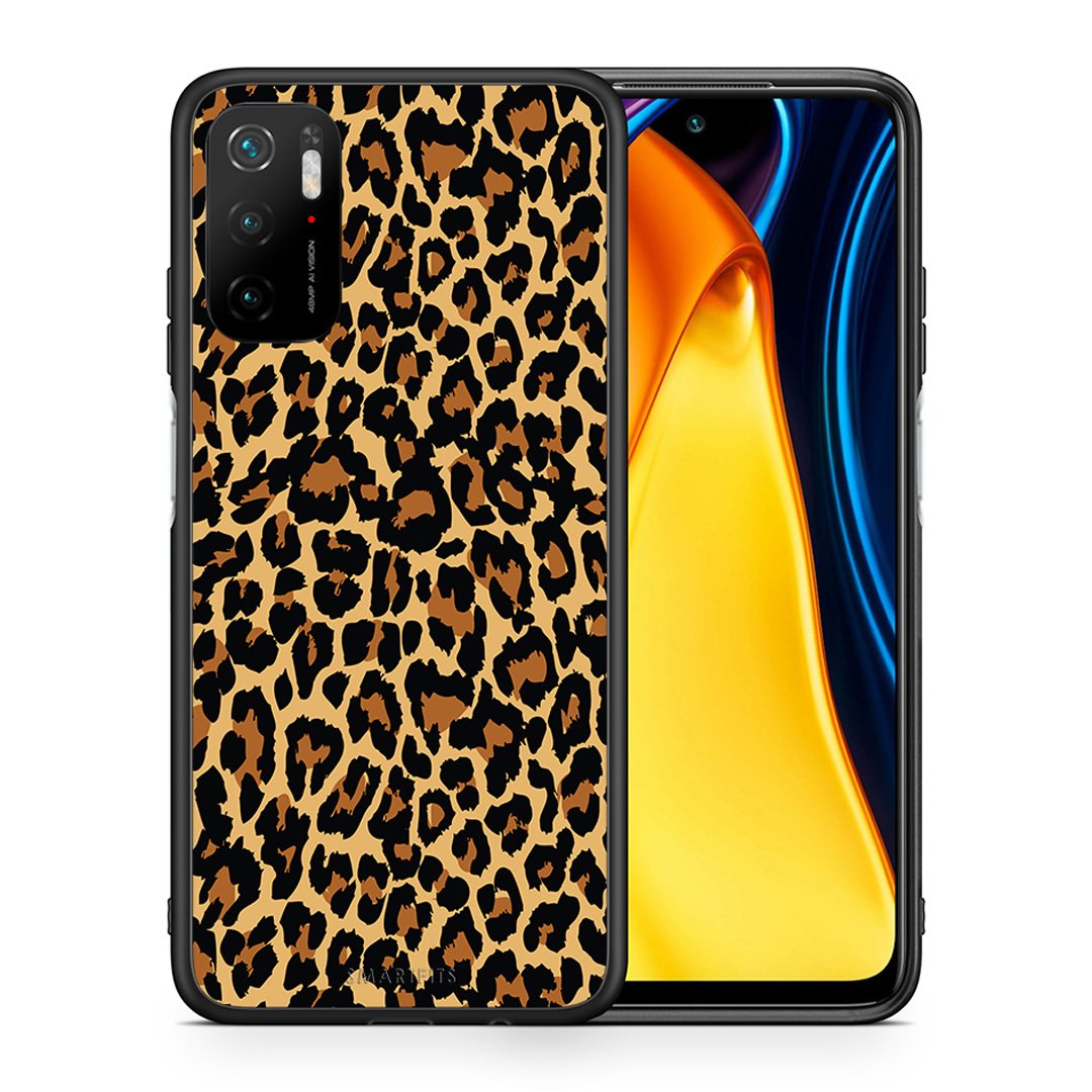 Θήκη Xiaomi Redmi Note 10 5G/Poco M3 Pro Leopard Animal από τη Smartfits με σχέδιο στο πίσω μέρος και μαύρο περίβλημα | Xiaomi Redmi Note 10 5G/Poco M3 Pro Leopard Animal case with colorful back and black bezels