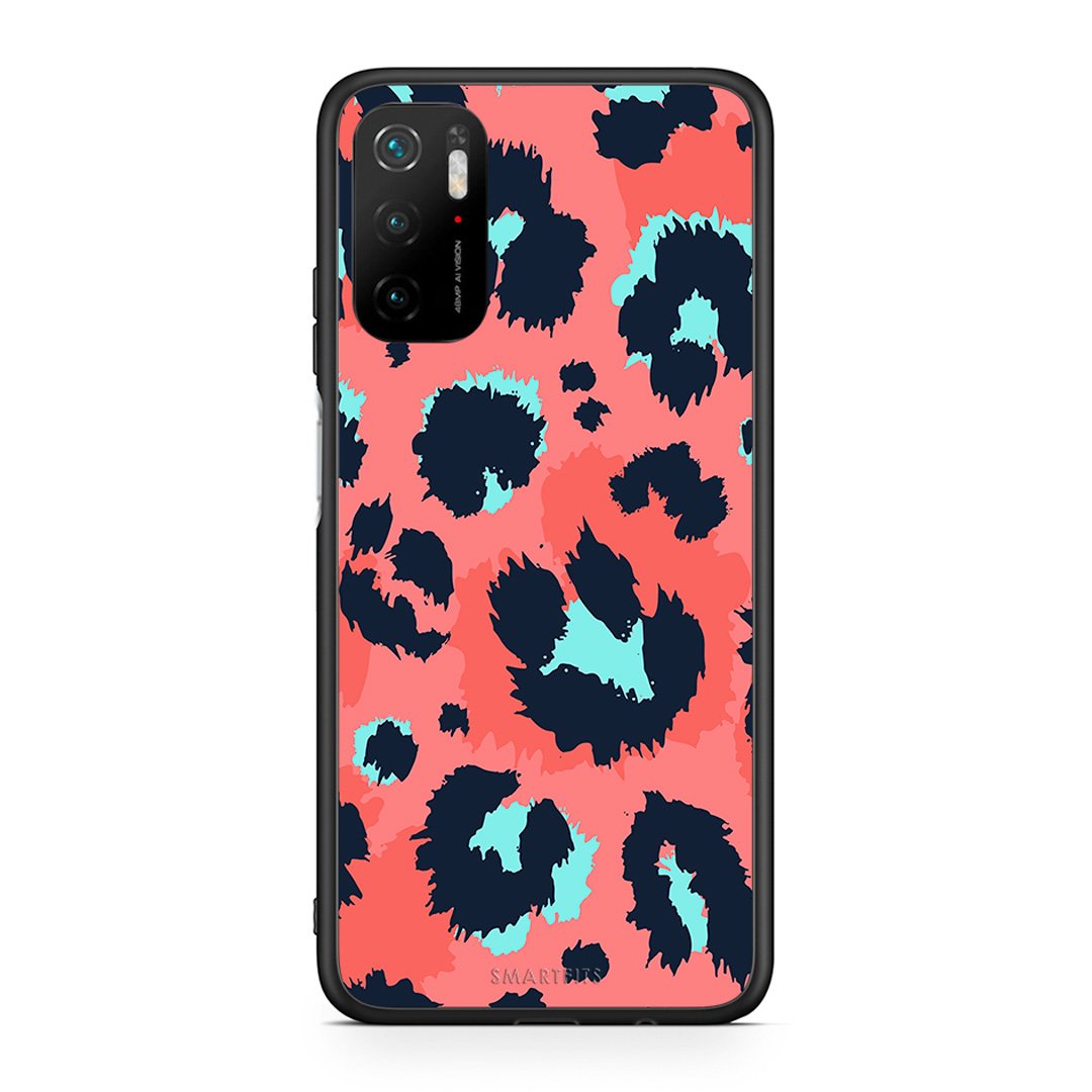 22 - Xiaomi Redmi Note 10 5G/Poco M3 Pro Pink Leopard Animal case, cover, bumper