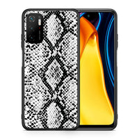 Thumbnail for Θήκη Xiaomi Redmi Note 10 5G/Poco M3 Pro White Snake Animal από τη Smartfits με σχέδιο στο πίσω μέρος και μαύρο περίβλημα | Xiaomi Redmi Note 10 5G/Poco M3 Pro White Snake Animal case with colorful back and black bezels