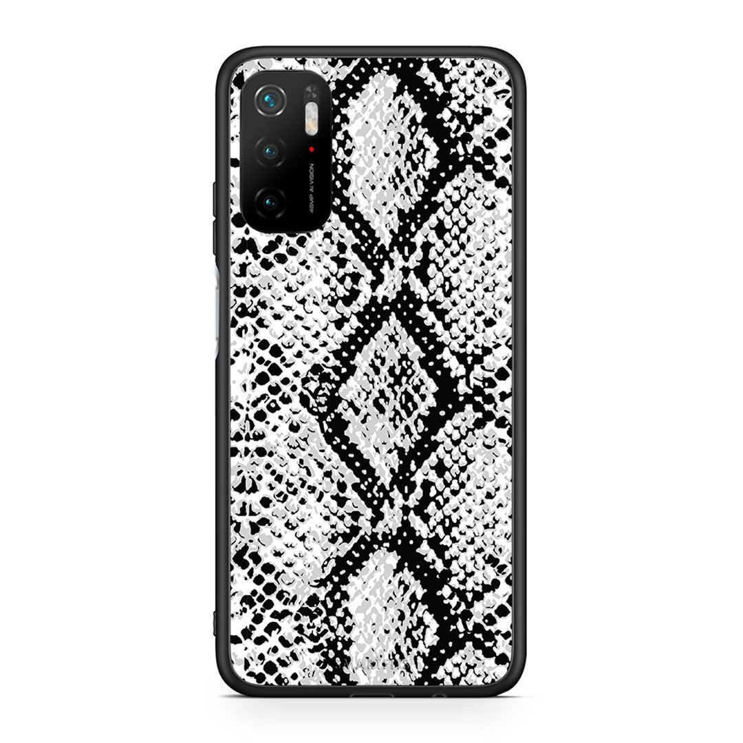 24 - Xiaomi Redmi Note 10 5G/Poco M3 Pro White Snake Animal case, cover, bumper