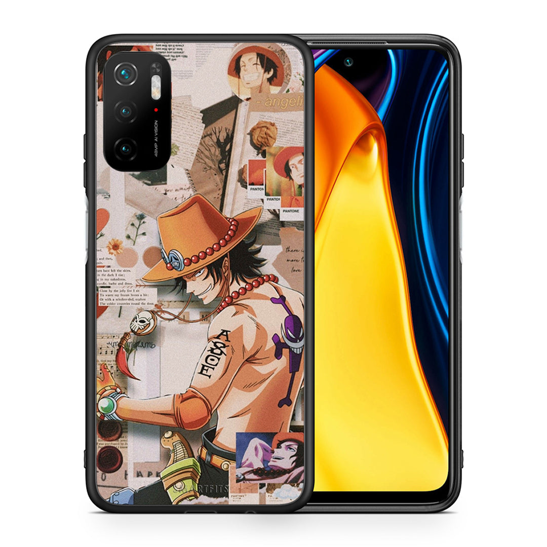 Θήκη Xiaomi Redmi Note 10 5G/Poco M3 Pro Anime Collage από τη Smartfits με σχέδιο στο πίσω μέρος και μαύρο περίβλημα | Xiaomi Redmi Note 10 5G/Poco M3 Pro Anime Collage case with colorful back and black bezels