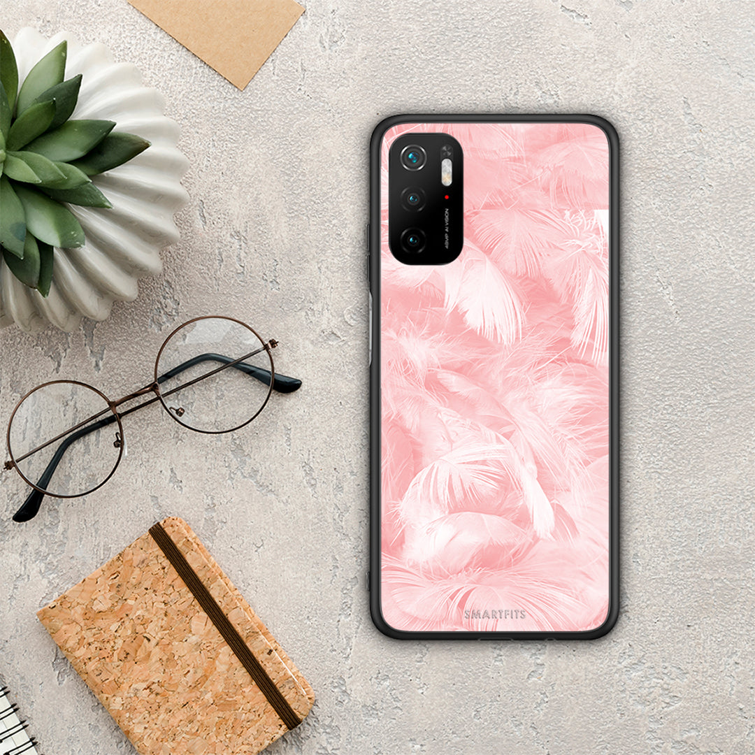 Boho Pink Feather - Xiaomi Redmi Note 10 5G case