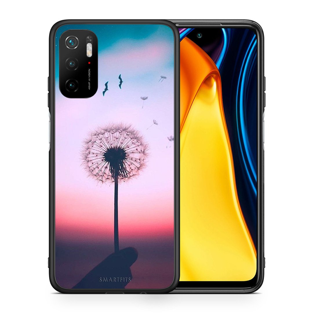 Θήκη Xiaomi Redmi Note 10 5G/Poco M3 Pro Wish Boho από τη Smartfits με σχέδιο στο πίσω μέρος και μαύρο περίβλημα | Xiaomi Redmi Note 10 5G/Poco M3 Pro Wish Boho case with colorful back and black bezels