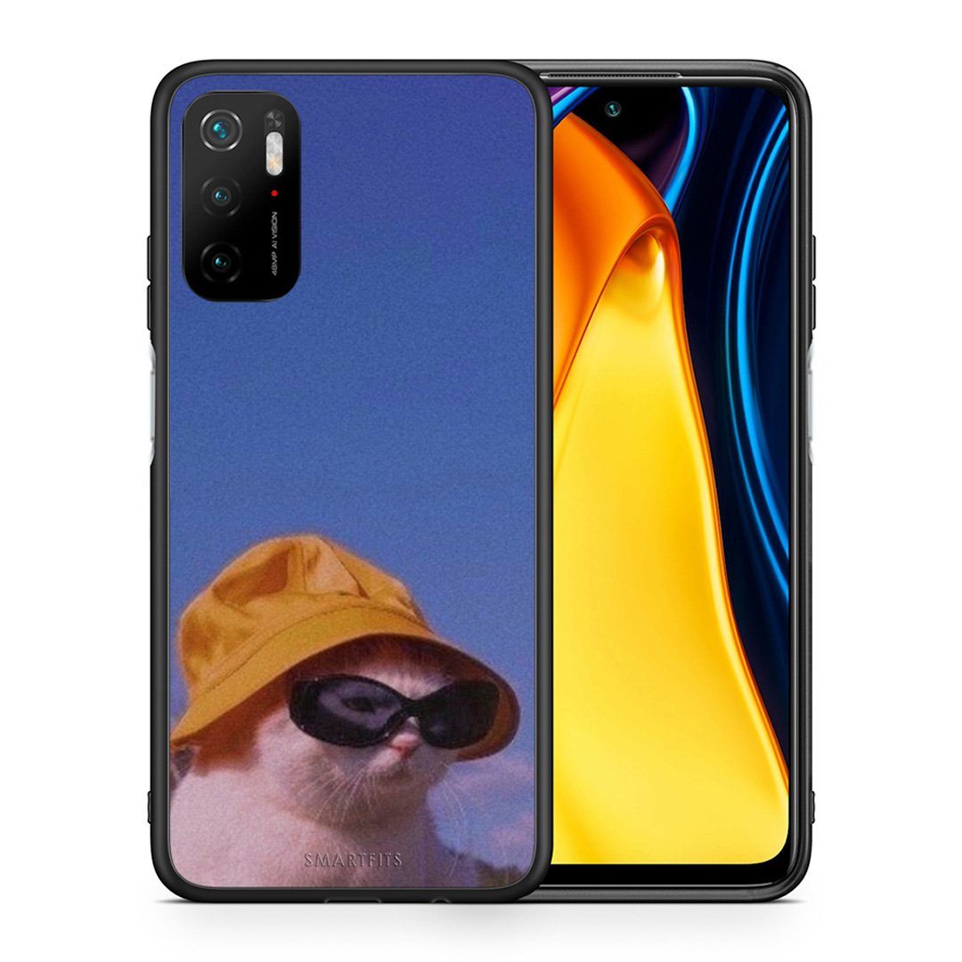 Θήκη Xiaomi Redmi Note 10 5G/Poco M3 Pro Cat Diva από τη Smartfits με σχέδιο στο πίσω μέρος και μαύρο περίβλημα | Xiaomi Redmi Note 10 5G/Poco M3 Pro Cat Diva case with colorful back and black bezels