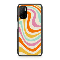 Thumbnail for Xiaomi Redmi Note 10 5G/Poco M3 Pro Colourful Waves θήκη από τη Smartfits με σχέδιο στο πίσω μέρος και μαύρο περίβλημα | Smartphone case with colorful back and black bezels by Smartfits