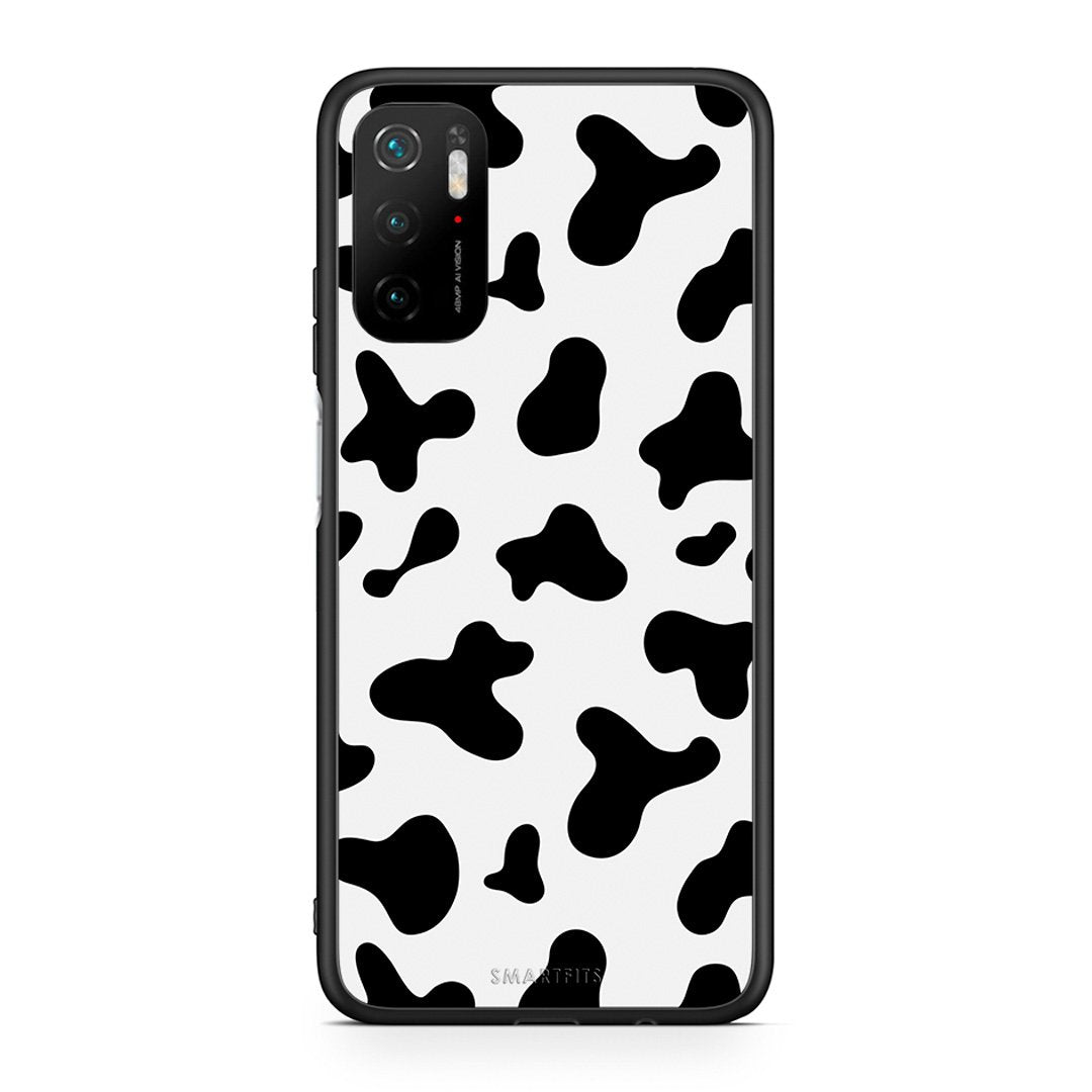 Xiaomi Redmi Note 10 5G/Poco M3 Pro Cow Print θήκη από τη Smartfits με σχέδιο στο πίσω μέρος και μαύρο περίβλημα | Smartphone case with colorful back and black bezels by Smartfits