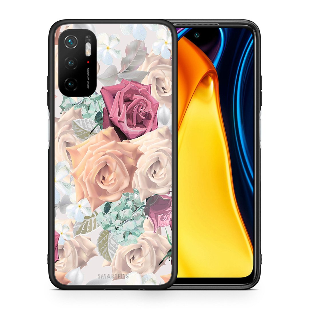 Θήκη Xiaomi Redmi Note 10 5G/Poco M3 Pro Bouquet Floral από τη Smartfits με σχέδιο στο πίσω μέρος και μαύρο περίβλημα | Xiaomi Redmi Note 10 5G/Poco M3 Pro Bouquet Floral case with colorful back and black bezels